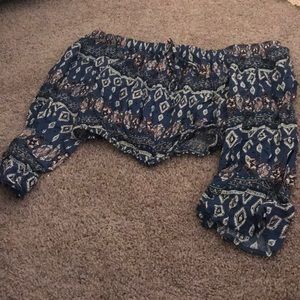 Off the shoulder crop top